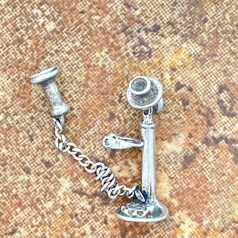 Vintage Sterling Silver Telephone Charm